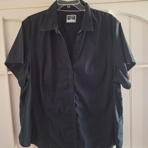 Riders by Lee Women's Black Button Down Shirt